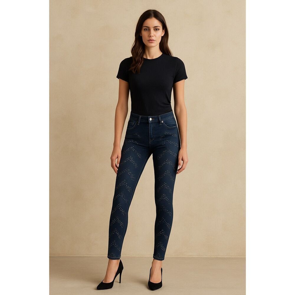 PTCL Shiny Stones Wave Skinny Jeans Size 26